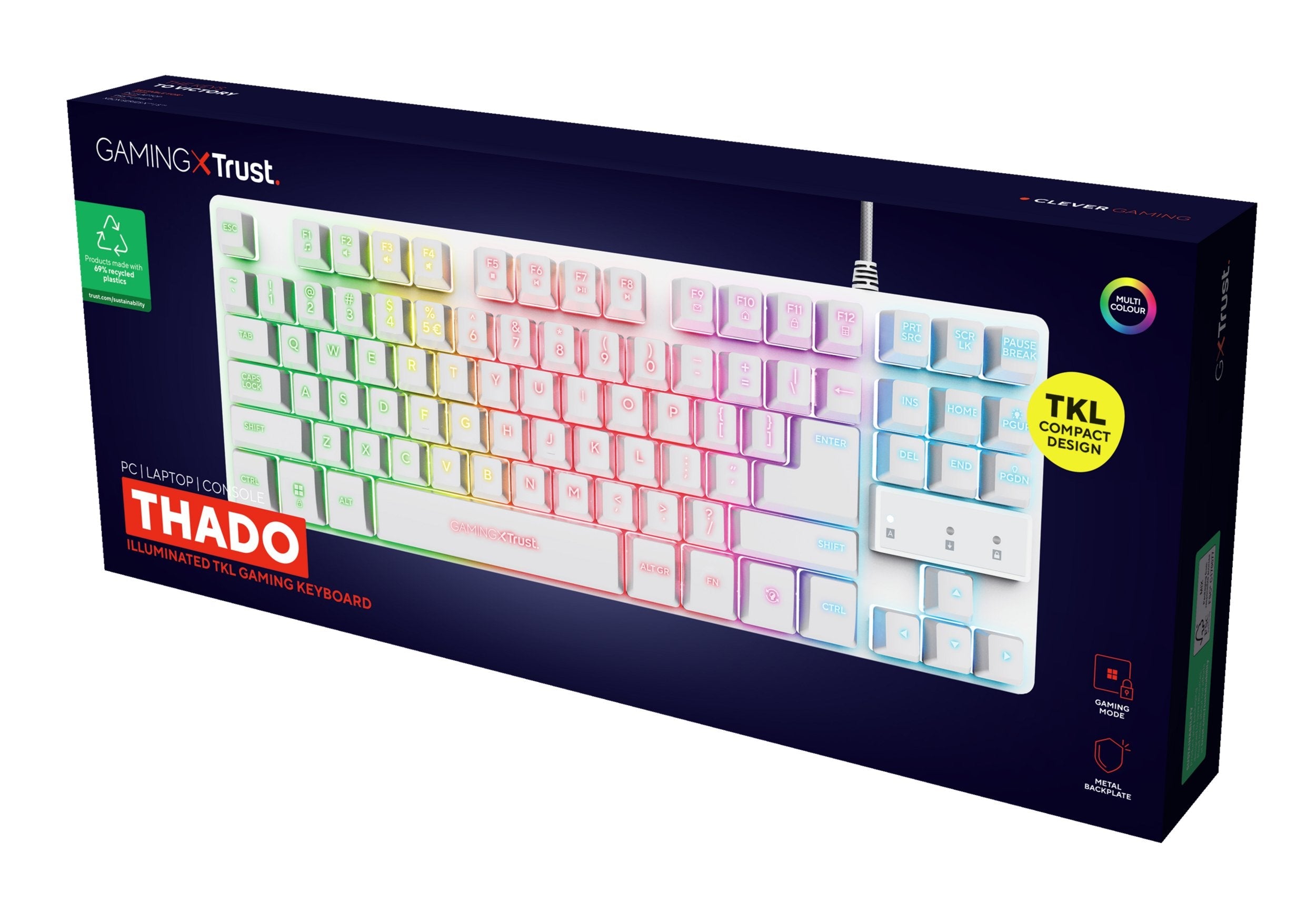 Teclado Gaming Trust Gaming Gxt 833w Thado Tkl