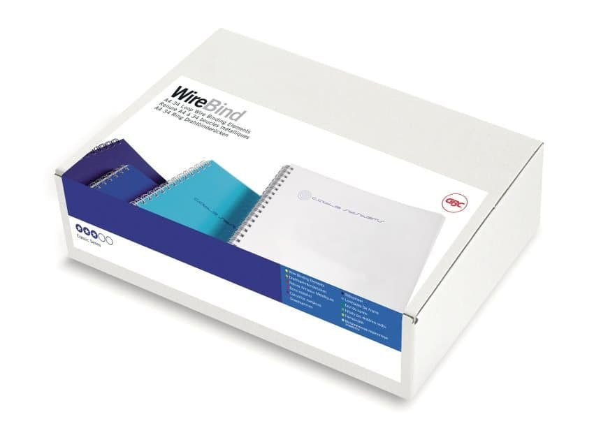 Gbc Wirebind Pack De 100 Alambres De Encuadernacion 8mm Para Paso 3:1 Redondo O Cuadrado - Formato A4 - Para 34