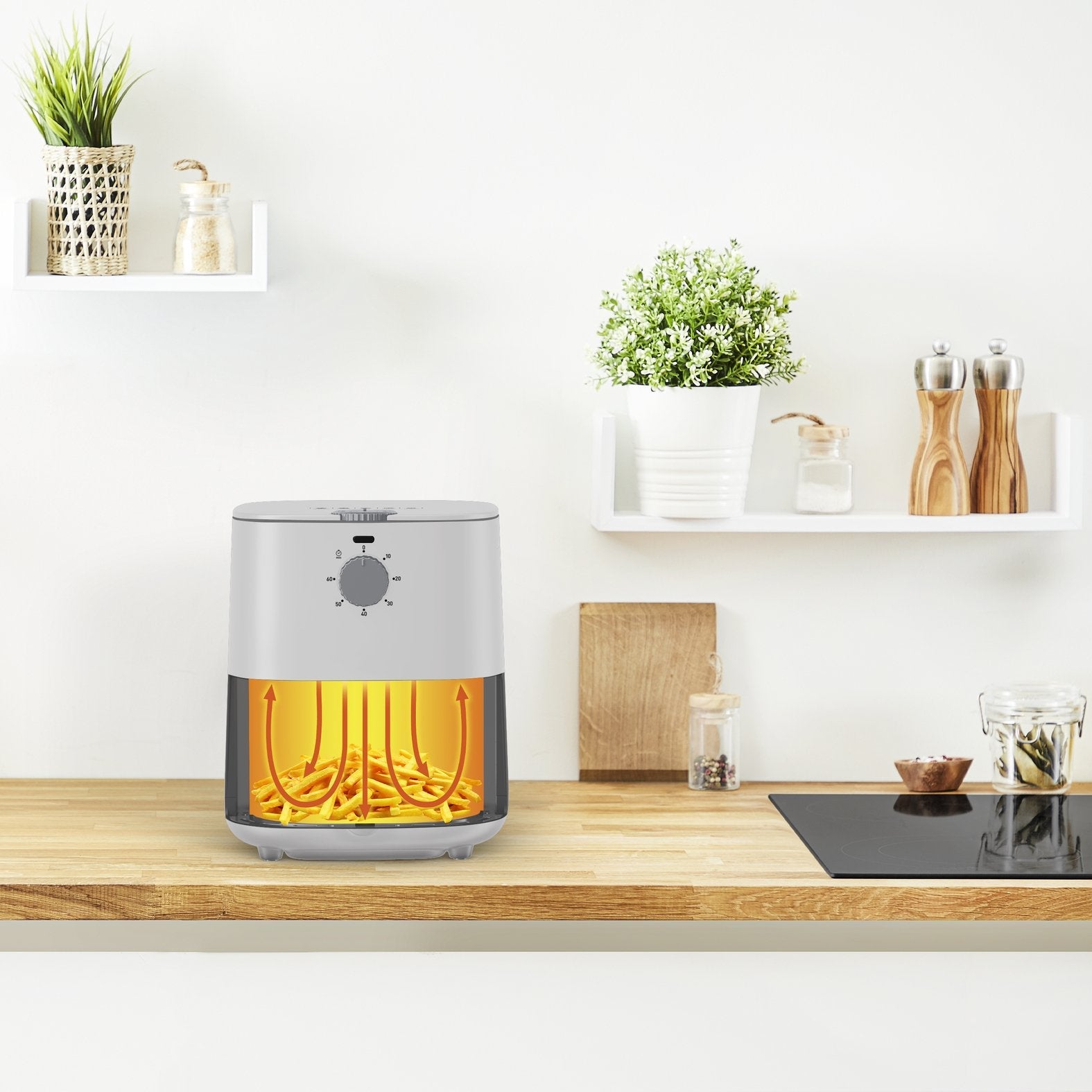 Freidora De Aire Tefal Easy Fry Essential Ey130a Sencillo 3,5 L Independiente 1030 W Caliente Blanco