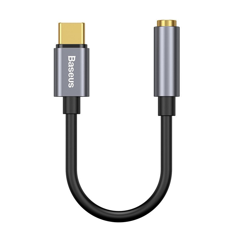 Baseus L54 Cable De Teléfono Móvil Negro, Gris Usb C 3,5mm