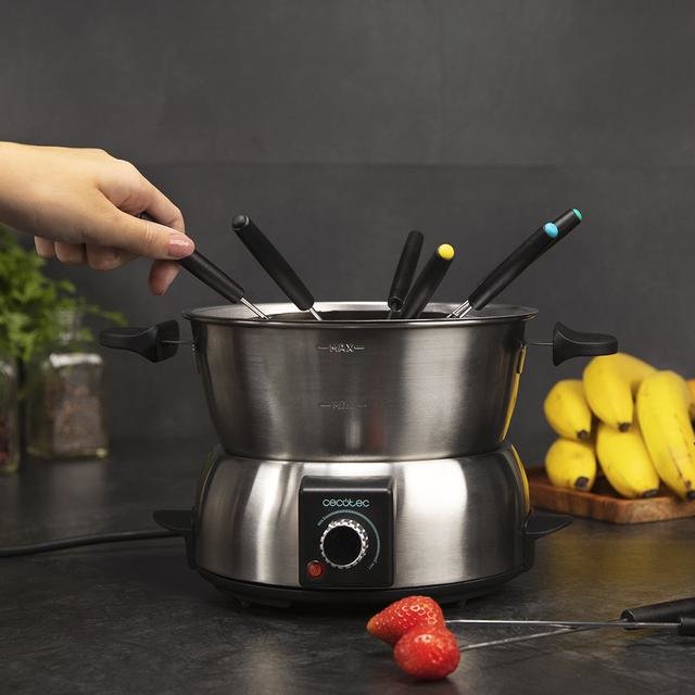 Cecotec Elektrisches Fun Gourmetfondue (Edelstahl, 1.000 Watt) 8018