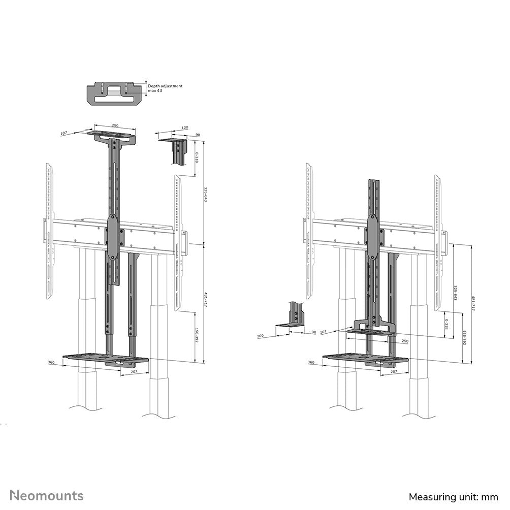 EAN 8717371441111 - Neomounts AV1-875BL accesorio para soporte de televisor imagen 16