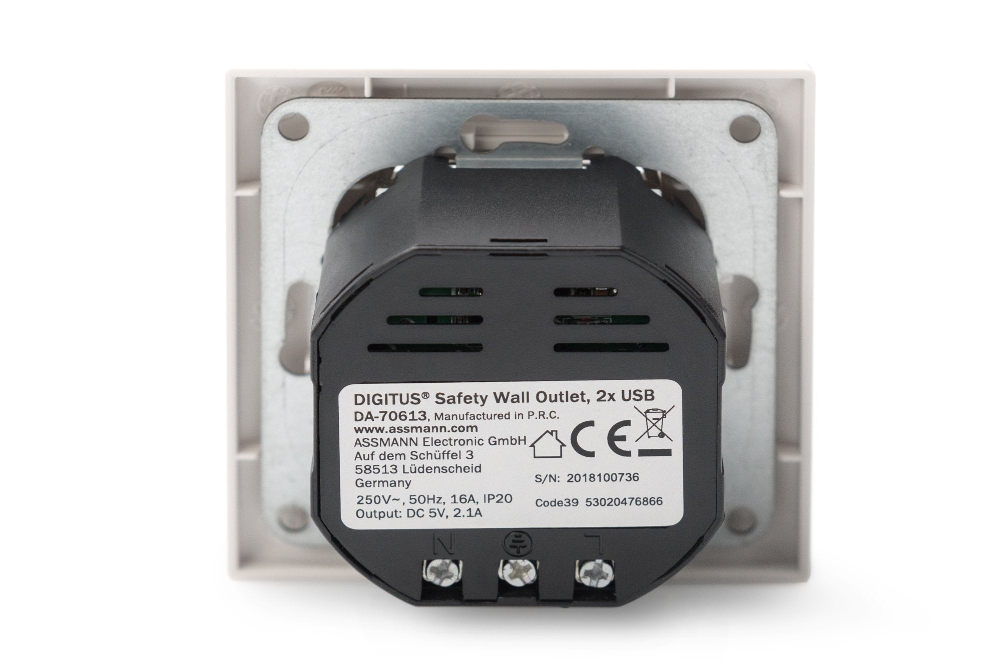 EAN 4016032443193 - Digitus DA-70613 toma de corriente 2x USB Blanco imagen 5