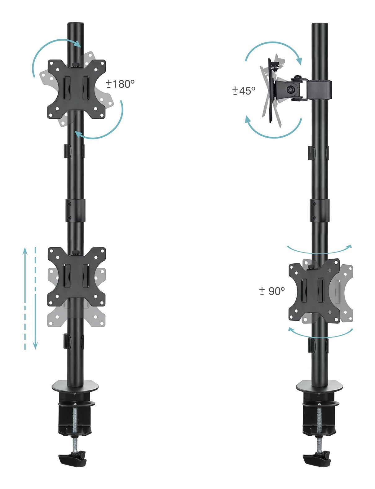 Soporte Mesa Pant. Gira Incli 2 Brazos 13-32 Verti