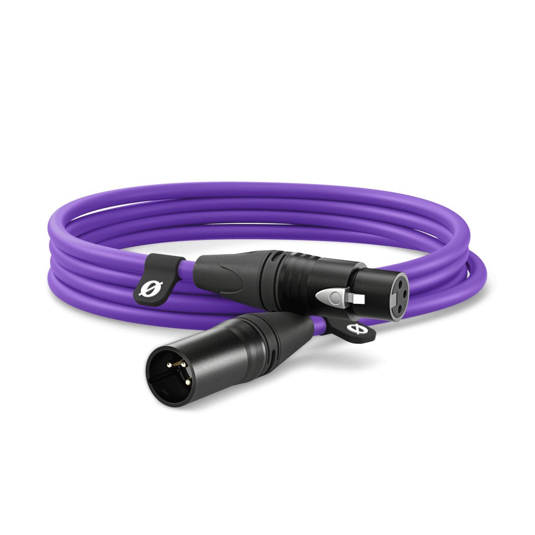 Rode Microphones Cable Xlr Premium Xlr3m-Pu Violeta, 3 Metros Xlr3m-Pu