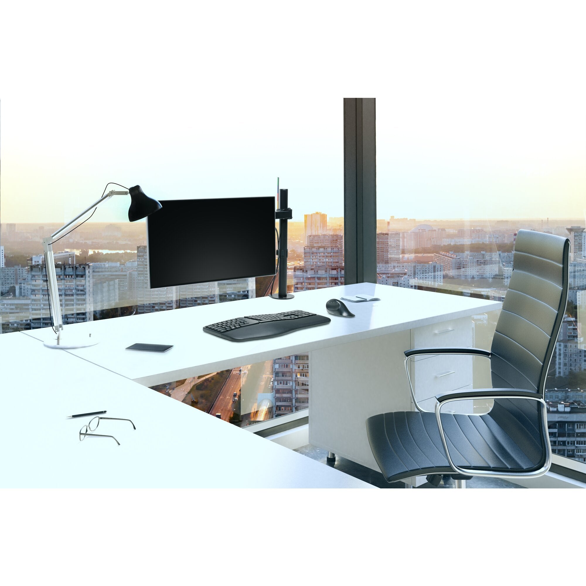 EAN 0085896554080 - Kensington K55408WW soporte para monitor 86,4 cm (34") Escritorio Negro imagen 7