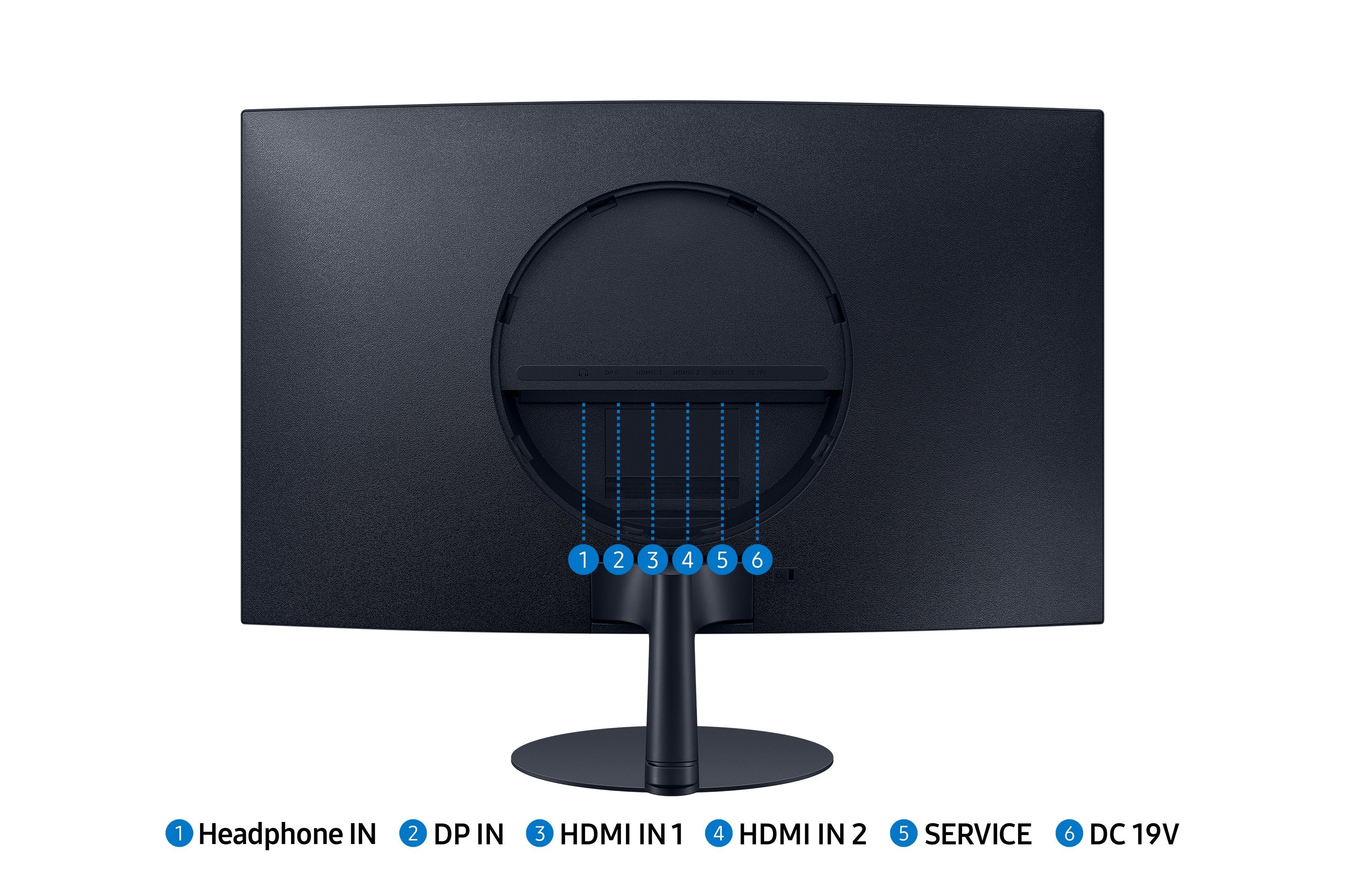 Monitor 32'' (1920x1080) Samsung S32c390eau Curved 16:9 4ms 2xhdmi Displayport Speaker Full Hd Negro Darkazul Gris