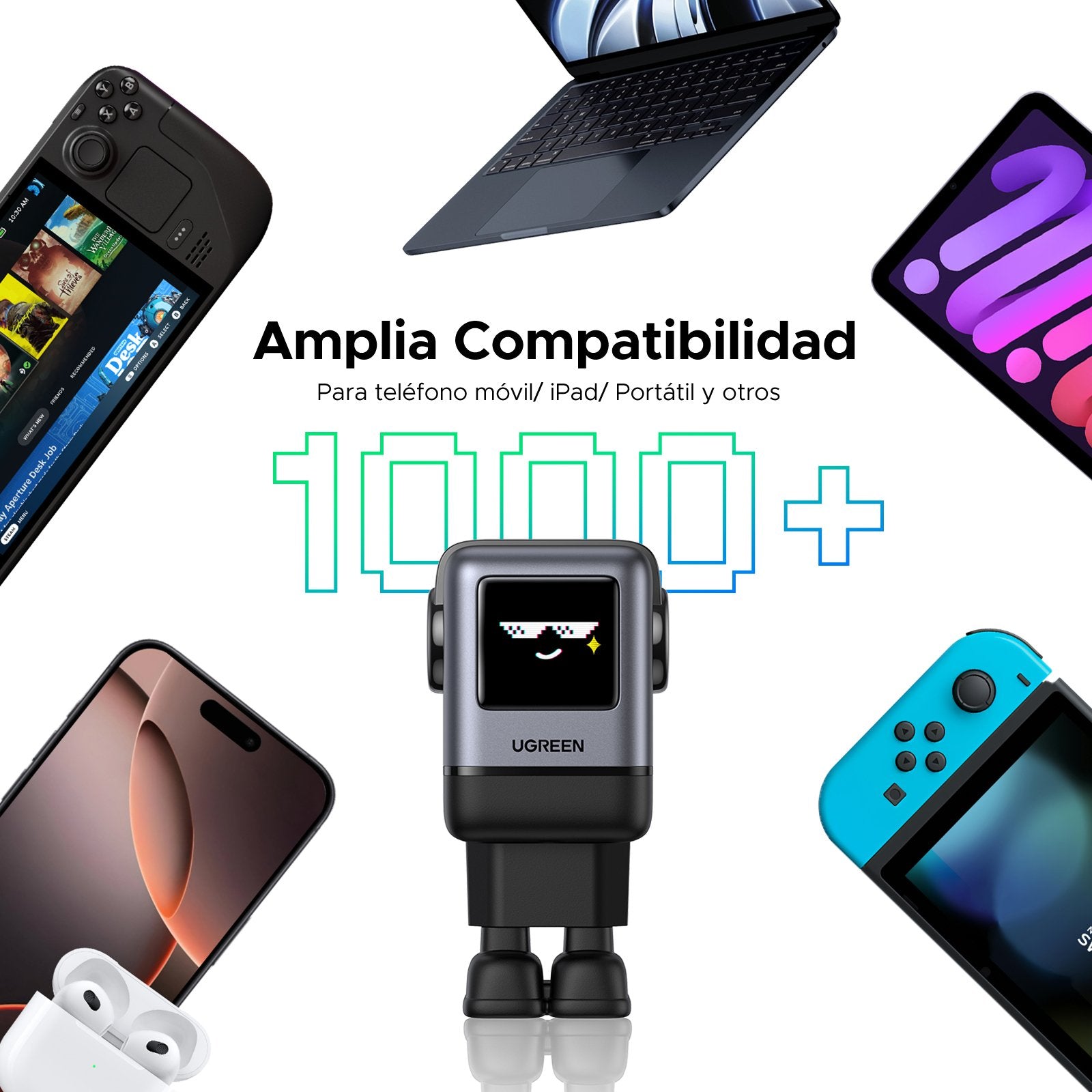 Cargador Ugreen Usb-A+3*Usb-C 100w  Gan Fast