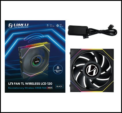 Lian Li Uni Fan Tl120 Wireless Lcd Argb 120mm Negro 12tllcd1w1b
