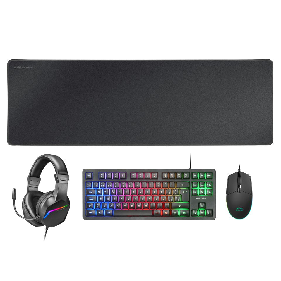 EAN 8435693103349 - Mars Gaming MCP-RGB3 teclado Ratón incluido Juego USB QWERTY imagen 1