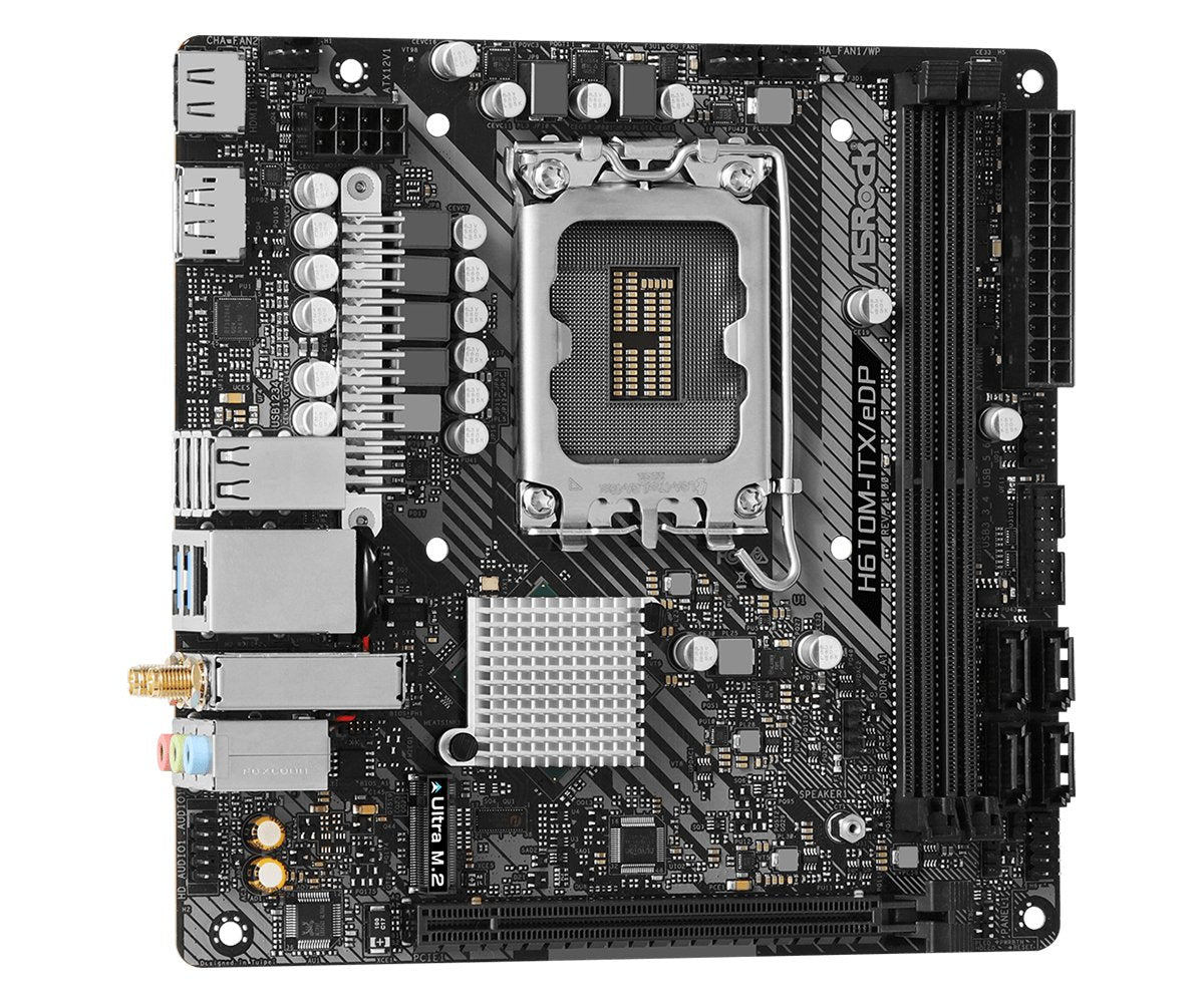 Placa Base Asrock H610m-Itx/Edp, Intel H610 Socket 1700, Ddr4