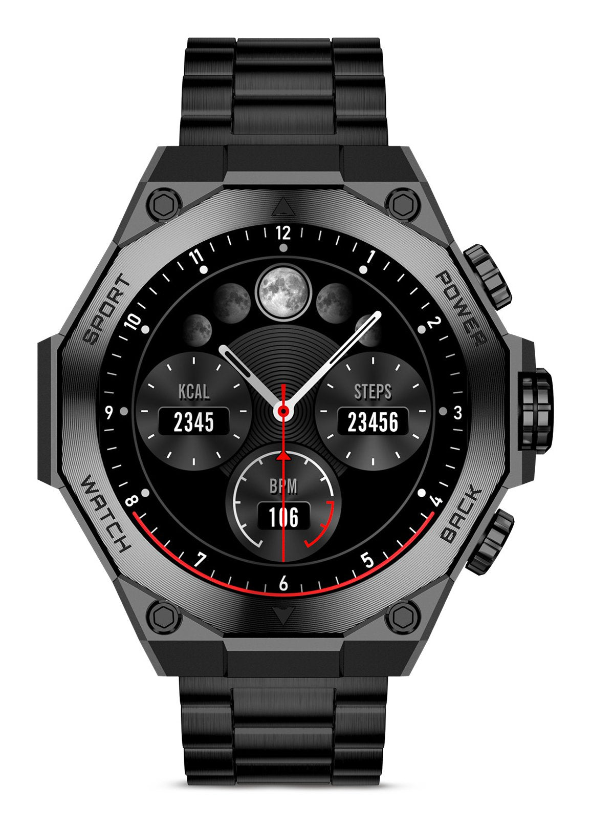 Ksix Smartwatch Titanium - Ritmo Cardiaco - Control De Sueño - Color Negro