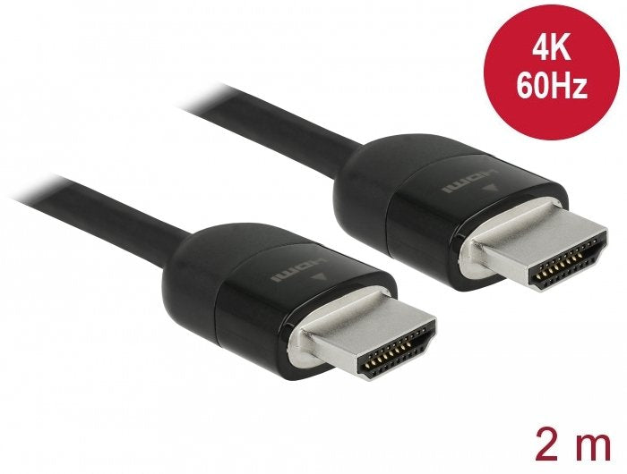 Delock Cable Premium Hdmi 4k 60 Hz 2 M Negro