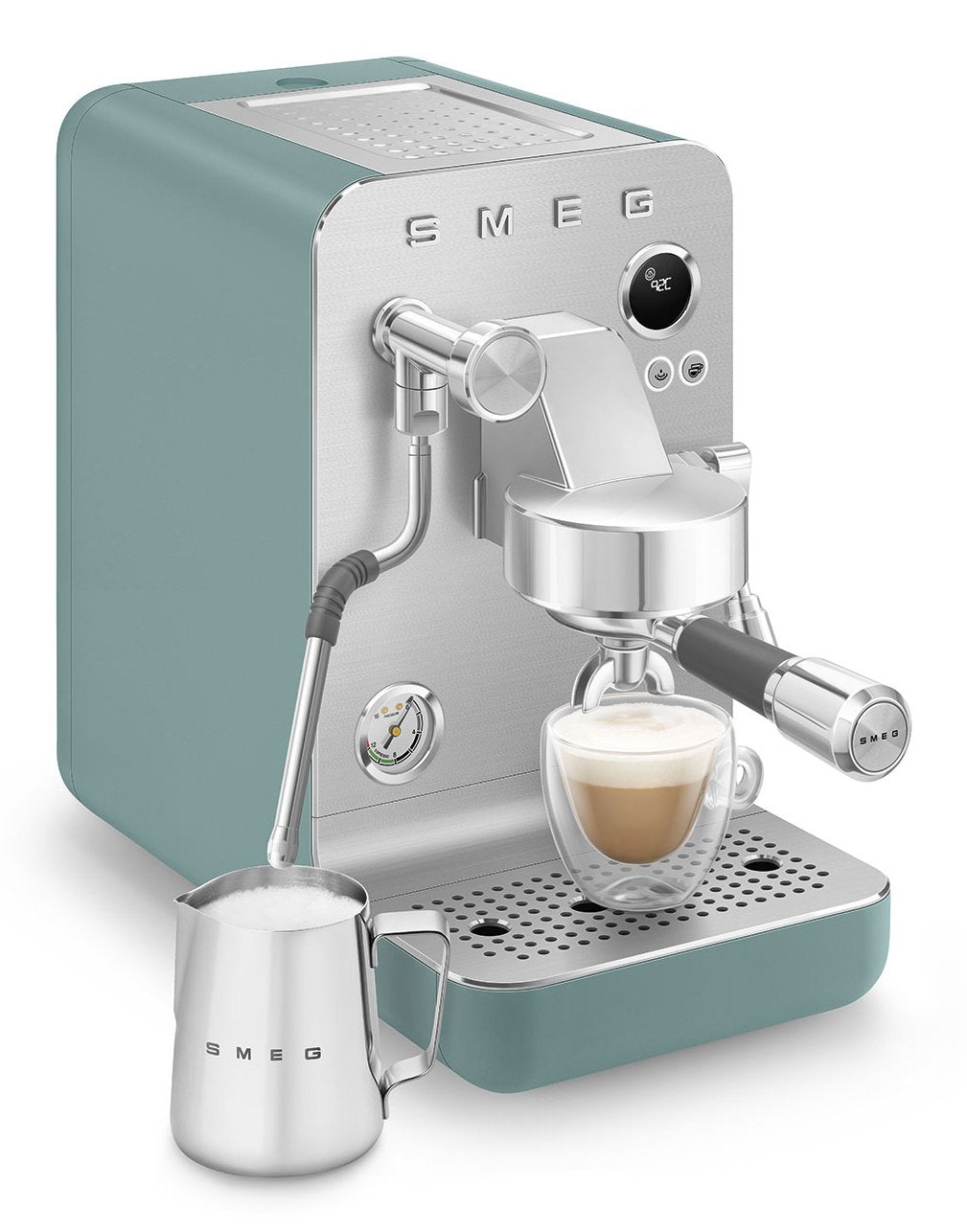 Smeg Espresso Coffee Machine Collection Emerald Green Emc02egmeu