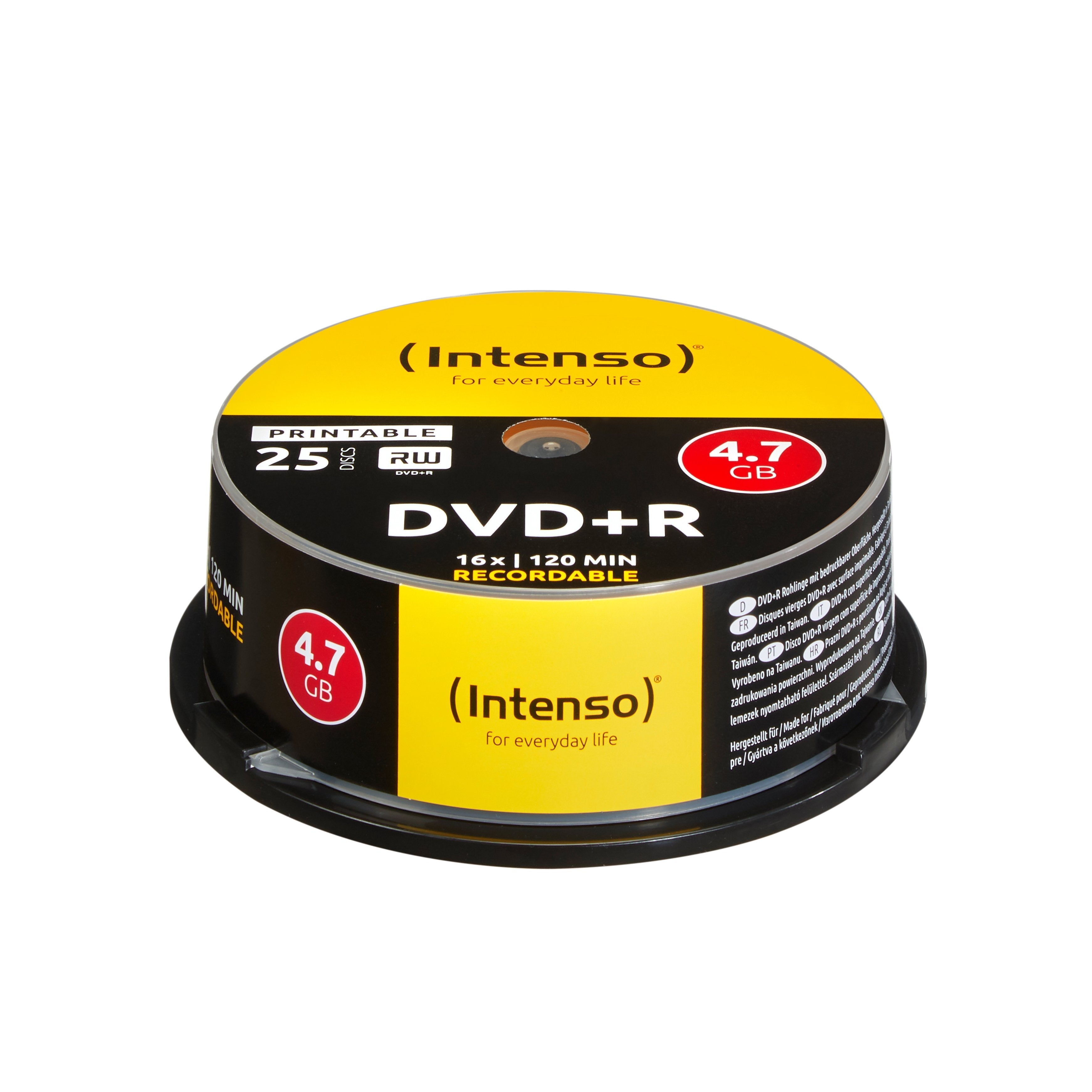 EAN 4034303004676 - Intenso DVD+R 4.7GB, Printable, 16x 4,7 GB 25 pieza(s) imagen 1