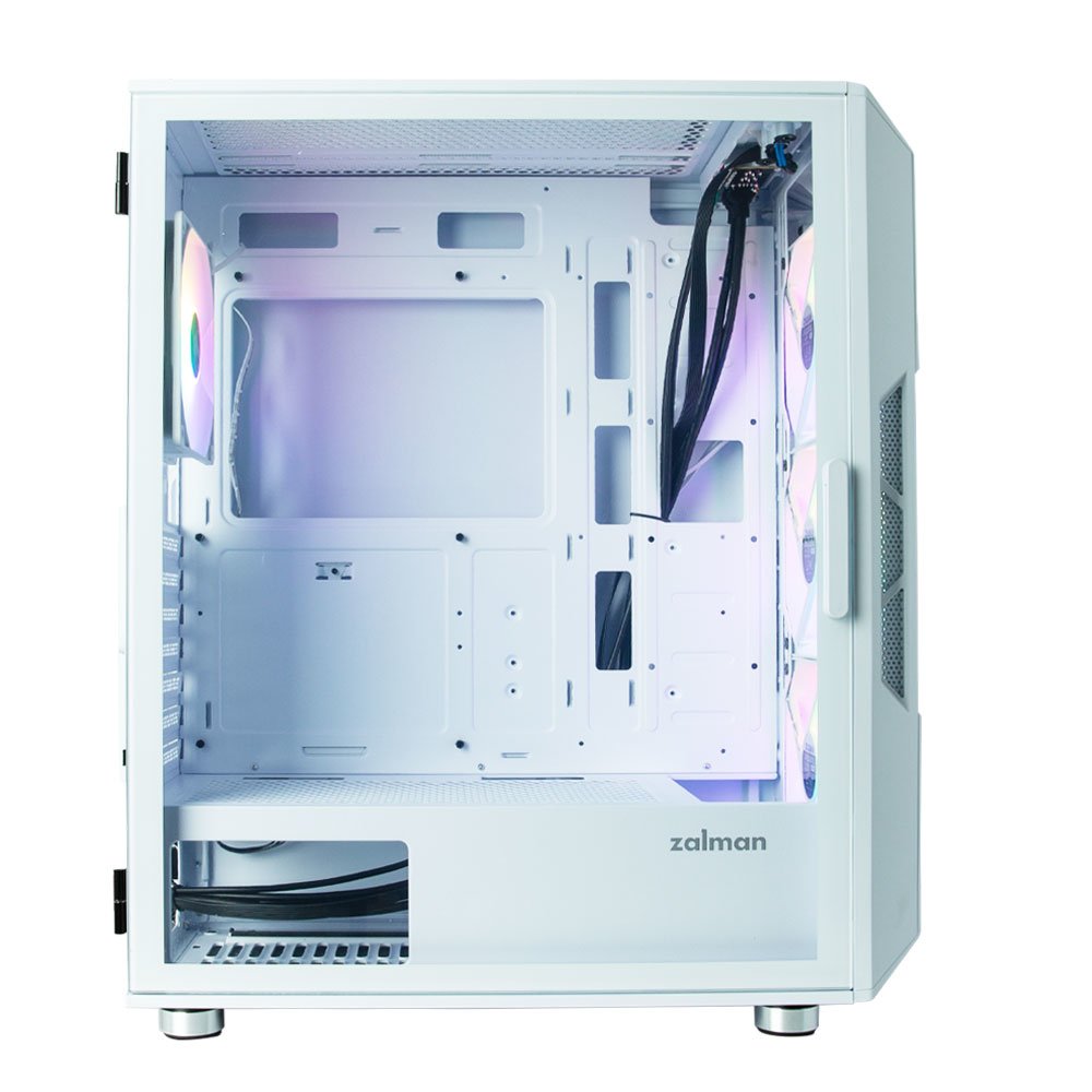Caja Pc Zalman I3 Neo Atx Mid Tower White Rgb Fan X4