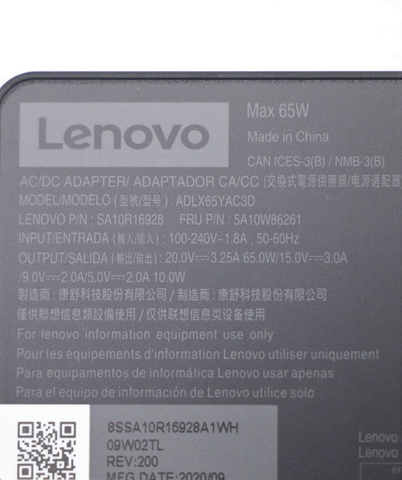EAN 5704174265580 - Lenovo 5A10W86261 adaptador e inversor de corriente Interior 65 W Negro imagen 8