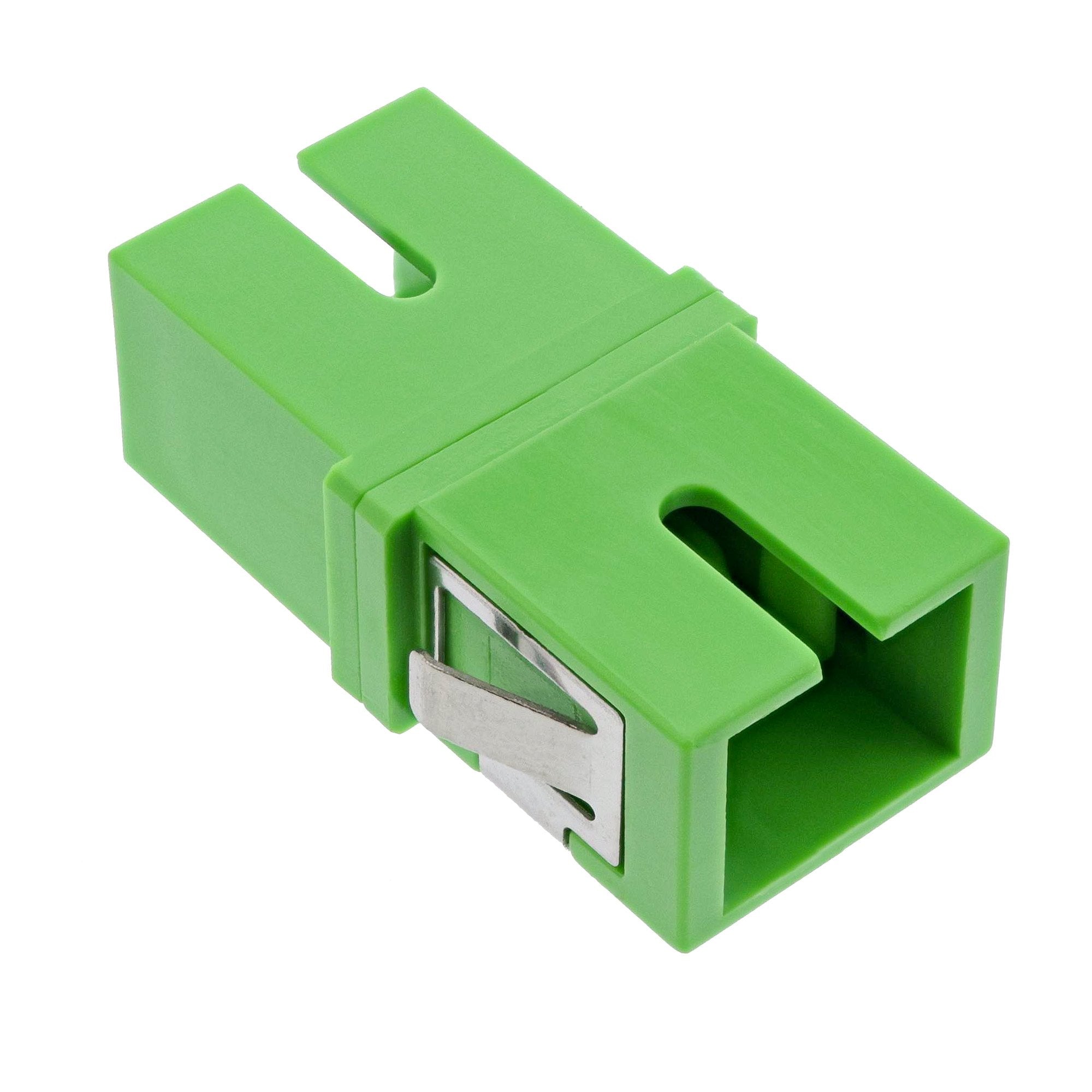 Inline® Fibre Optic Adapter, Simplex Sc/Sc, Sm, Ceramic, Internal Shutter, Green