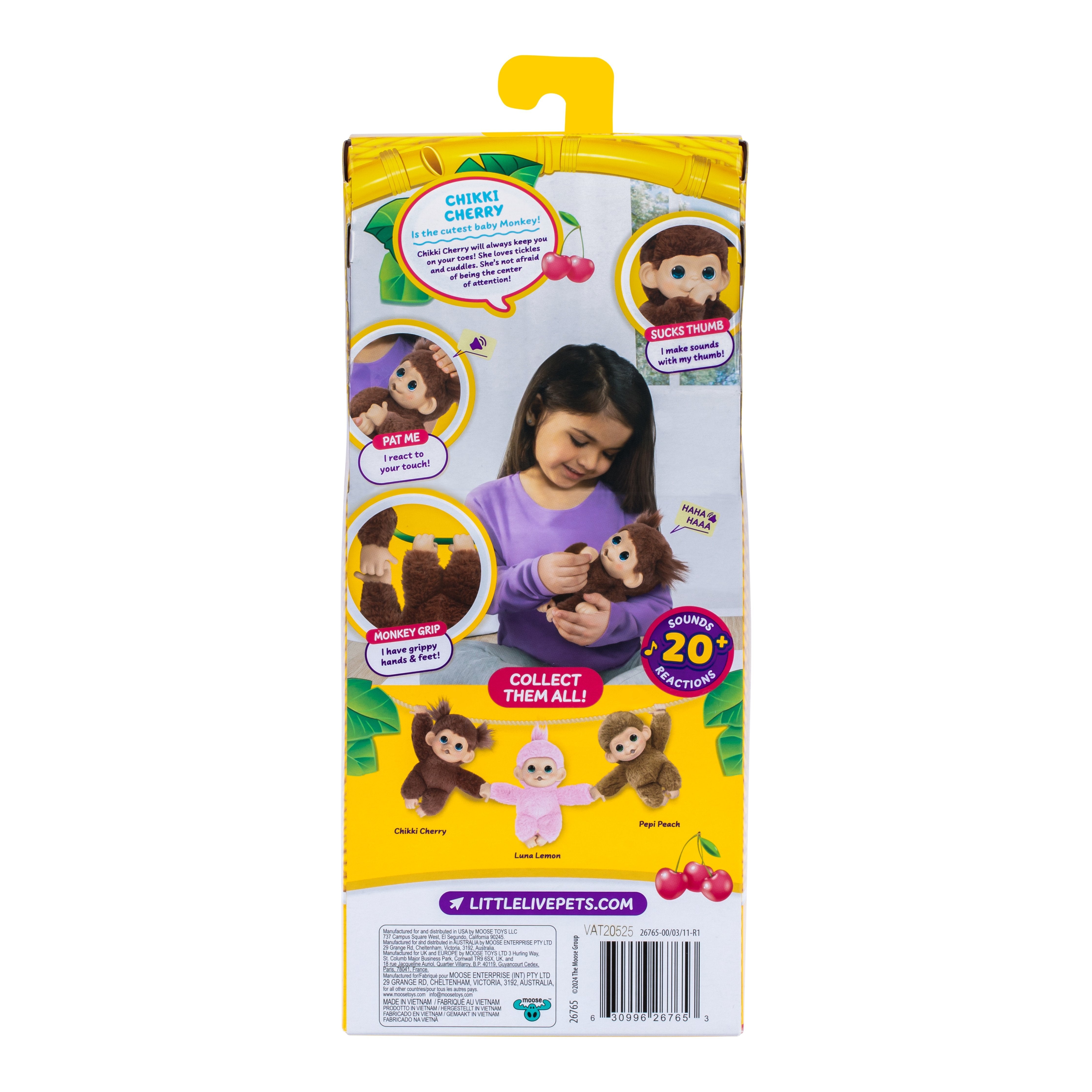 Moose Toys Ltd. Little Live Pets - My Baby Monkey Minis Brown Cherri 26765