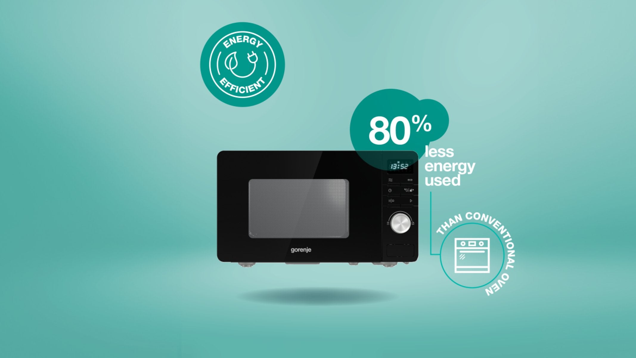 EAN 3838782176524 - Gorenje MO20A3B Negro Solo microondas Encimera 20 L 800 W imagen 5