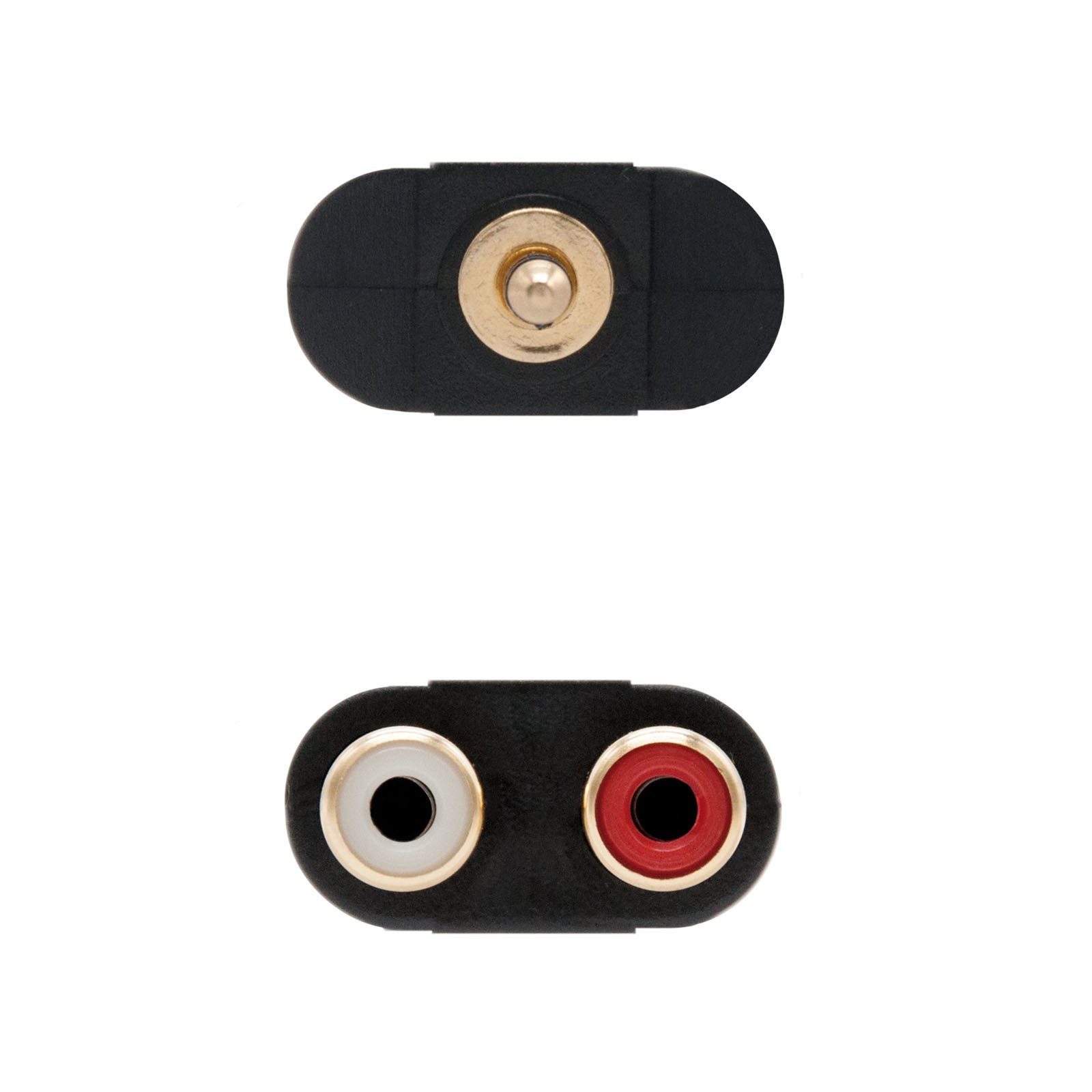 Adaptador De Audio Estéreo 2xrca-H A Jack 3.5mm-M · Negro