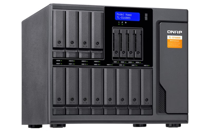 Qnap Unidad De Expansion Nas Tl-D1600s 12x 3.5" + 4x 2.5" Sata, 4x Sff-8088, 303.8x369.9x319.8 Mm