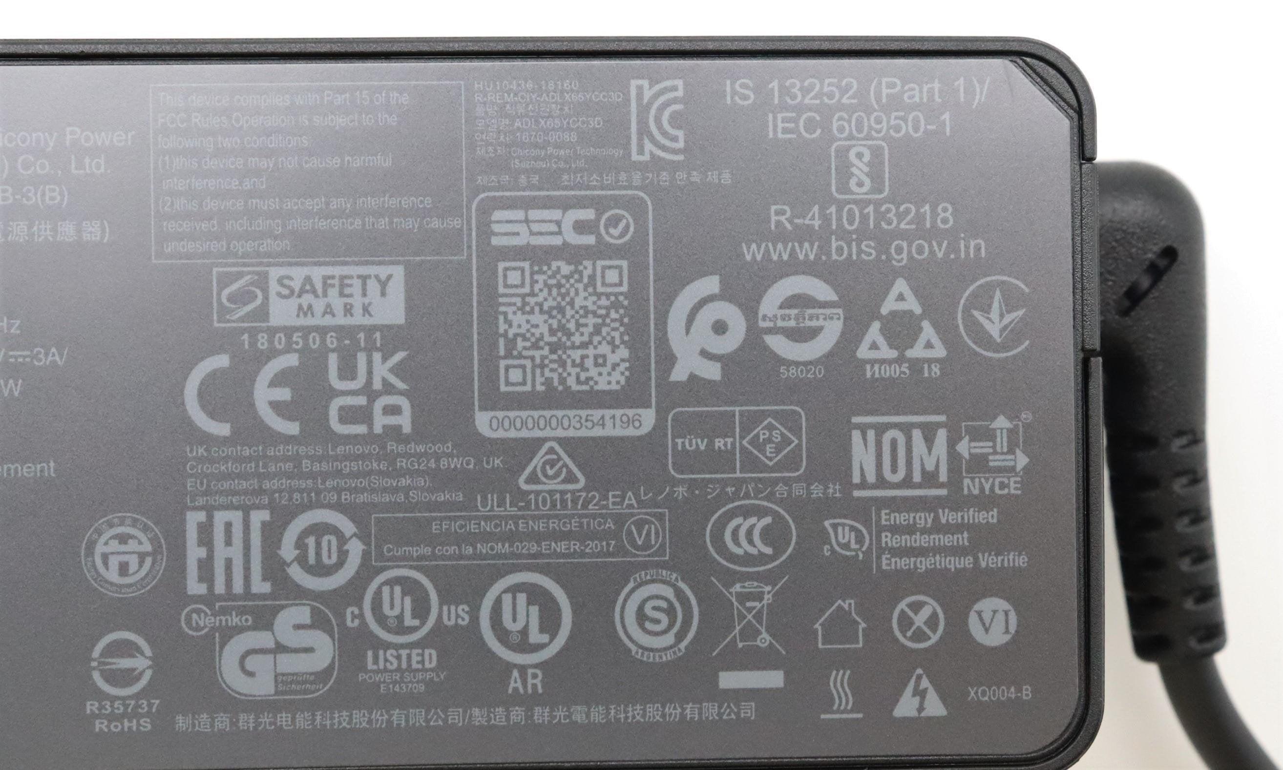 EAN 5704174870692 - Lenovo 5A11E21011 adaptador e inversor de corriente Interior 45 W Negro imagen 5