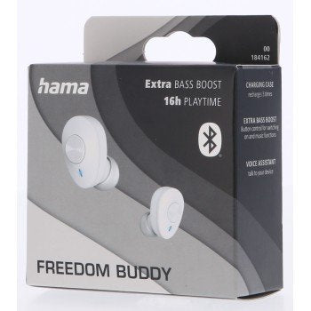 Auriculares Hama Freedom Buddy True Wireless Stereo (Tws) Bluetooth Gris Claro, Blanco