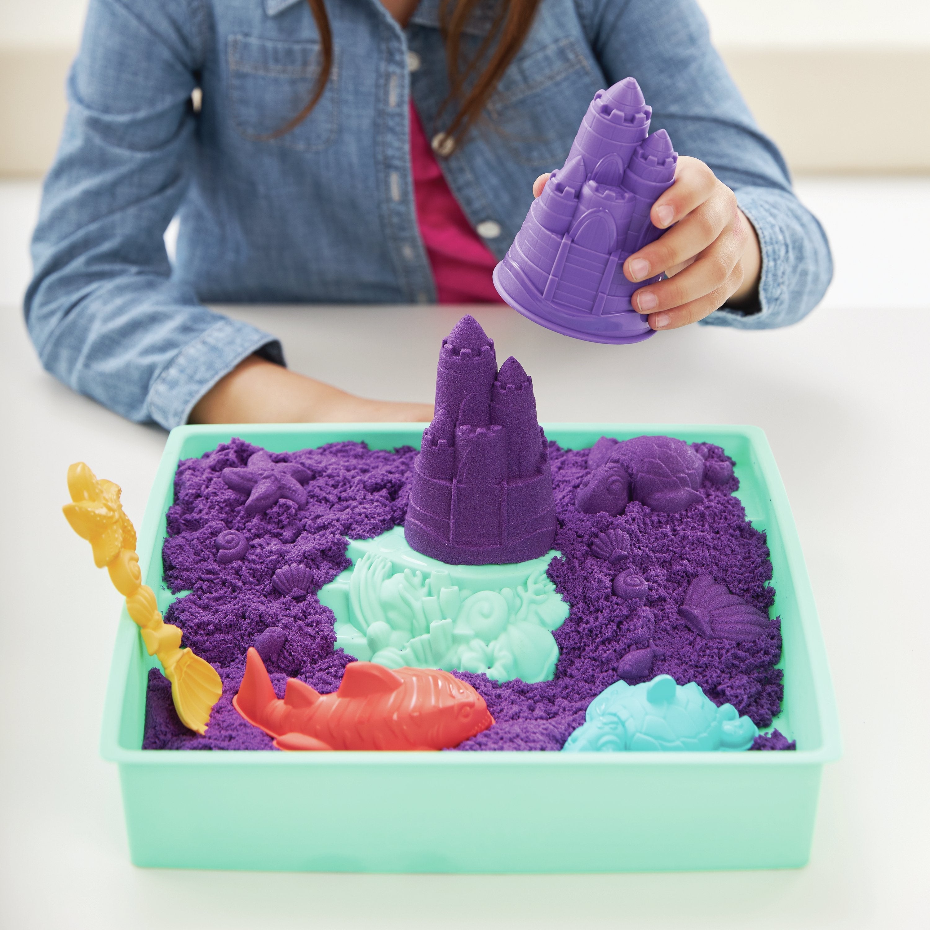 Spin Master Kinetic Sand - Sandbox Set Morado, Arena De Juego 454 Gramos De Arena 6067477