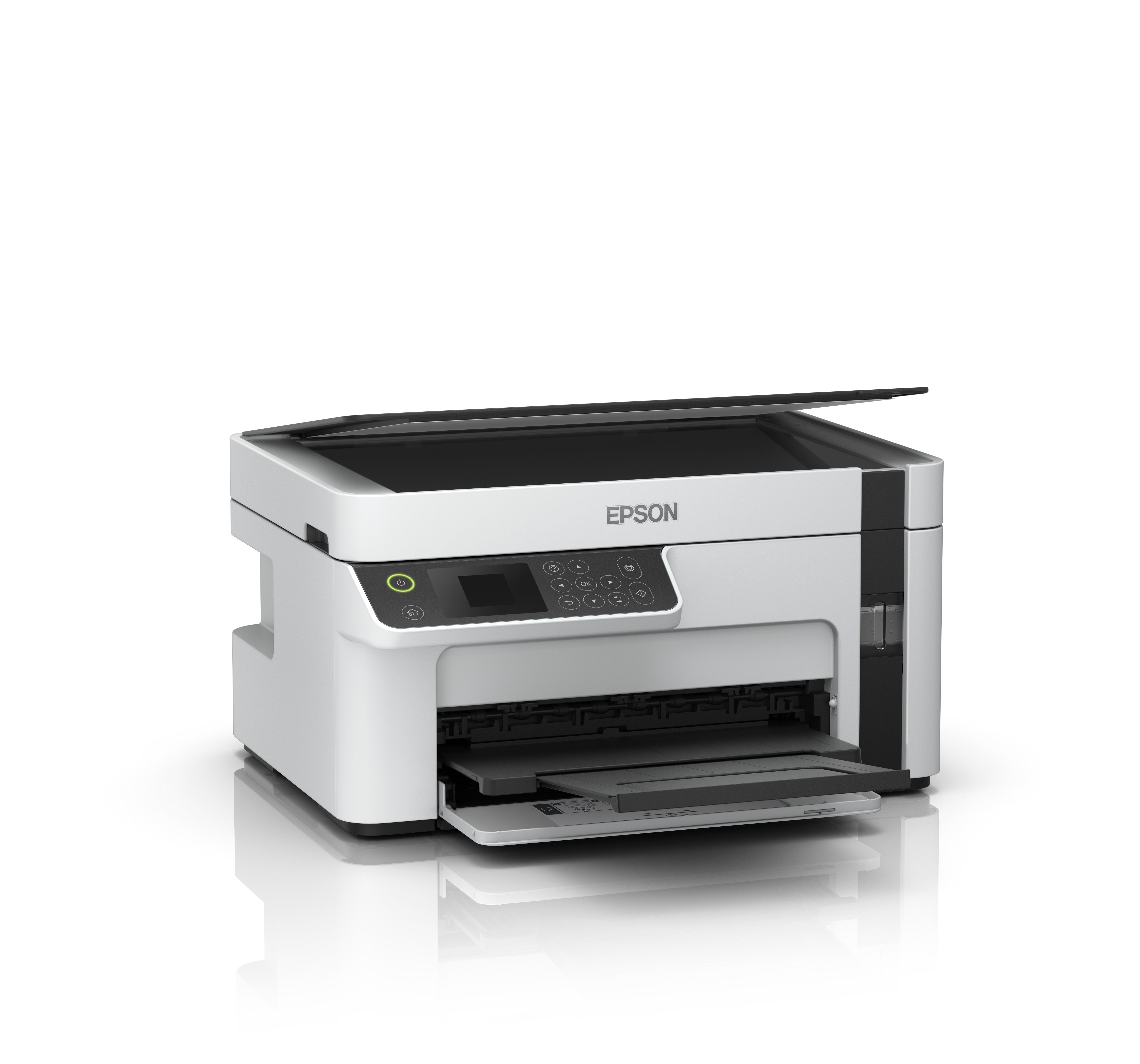 Impresora Epson Ecotank Mono M2120, 3 En 1, A4, 1200 X 2400 Ppp, 32 Ppm, Usb, Wi-Fi, 3 Aã±Os De Garantia Despues Del Registro.