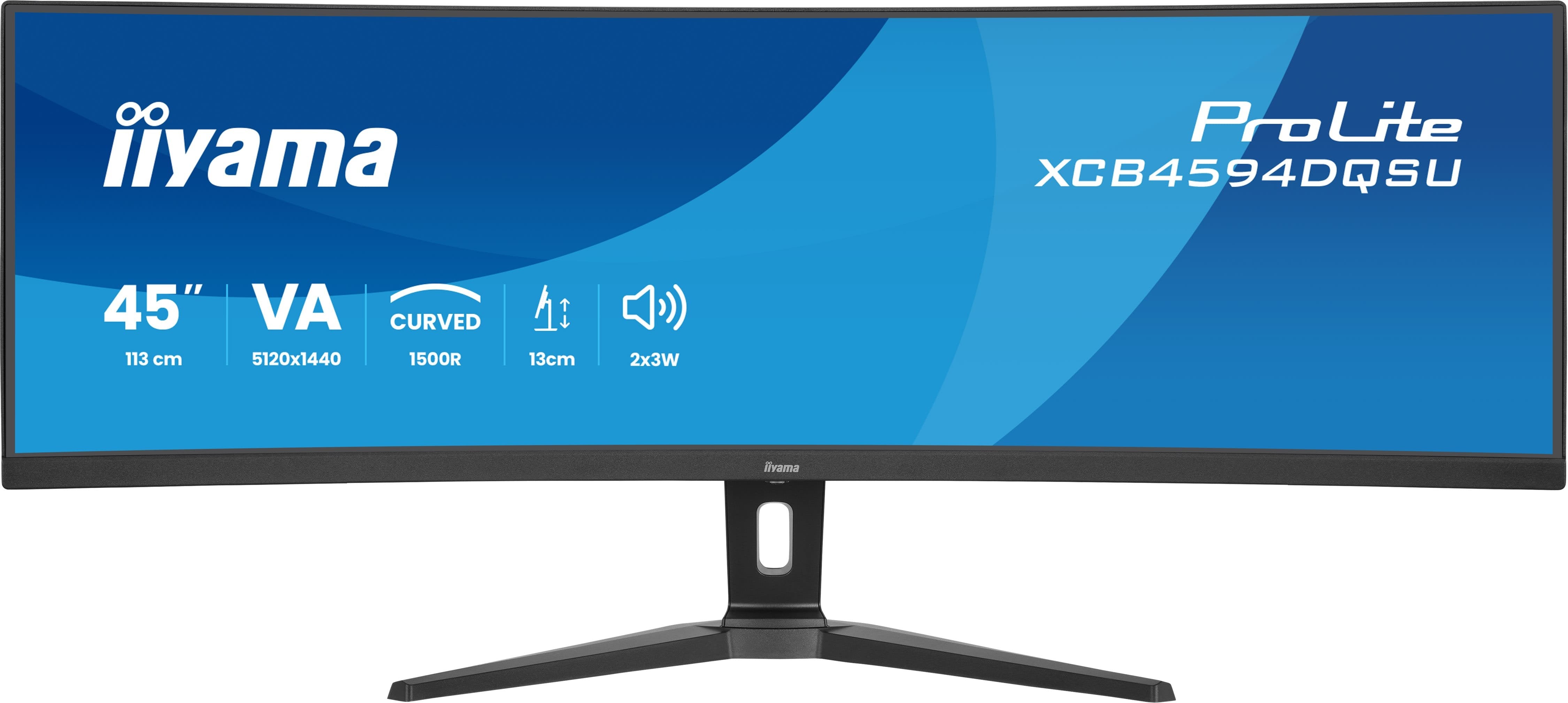 Monitor Iiyama Pantalla Curva Para Pc 113 Cm (45") 5120 X 1440 Pixeles Dual Qhd Led Panel Va Usb-C Hdmi Displayport
