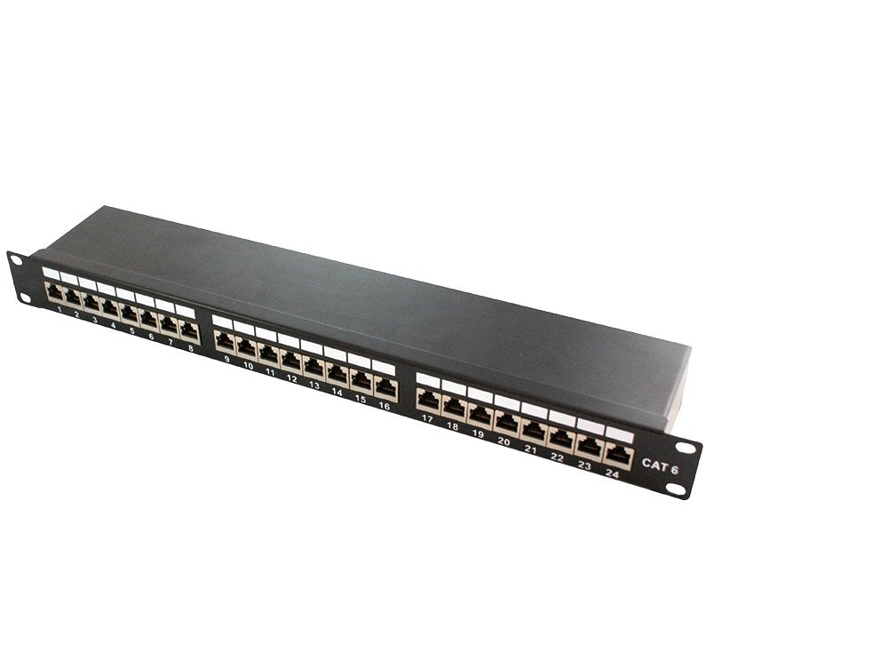Logilink Patchpanel 19" Einbau Kat.6 Stp 24 Port Negro
