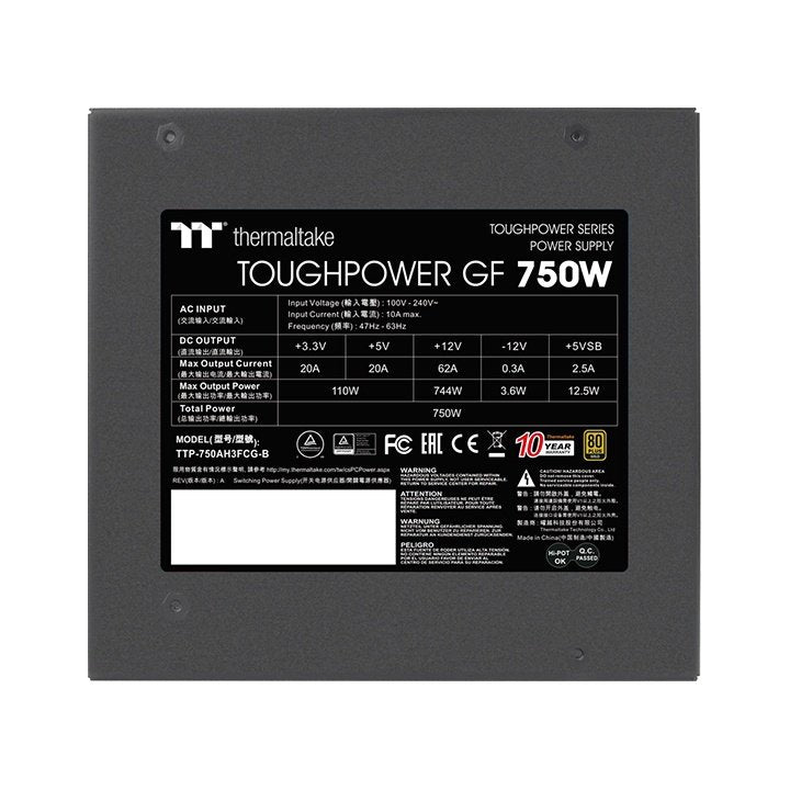 EAN 4713227525121 - Thermaltake TTP-750AH3FCG-B unidad de fuente de alimentación 750 W 24-pin ATX ATX Negro imagen 5