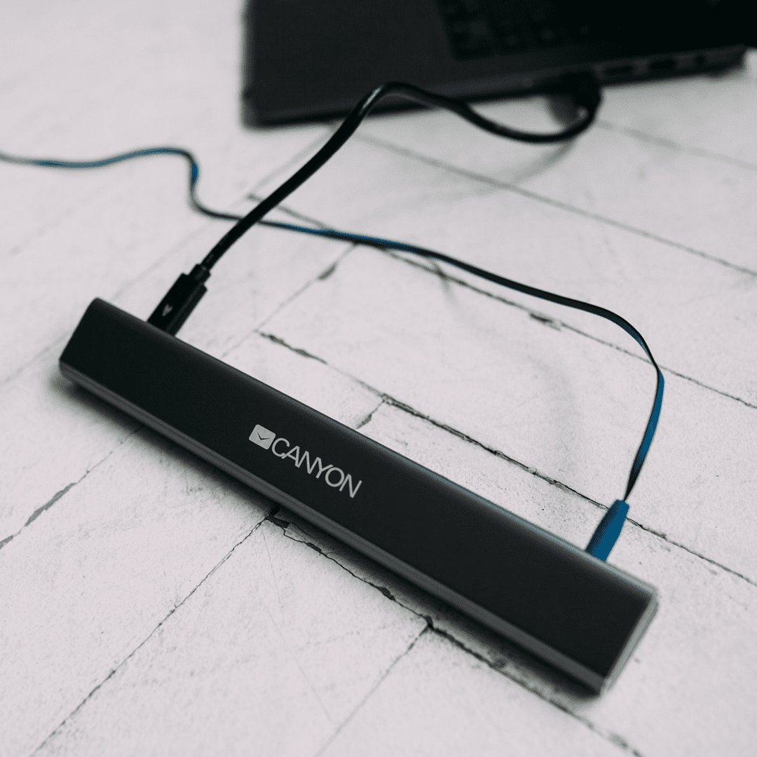 Docking Usb Tipo-C Canyon Cns-Tds06dg 2xusb 1xhdmi 2xusb Tipo-C 1xrj45 Gris Espacial