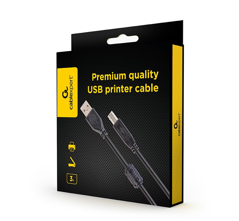 EAN 8716309121156 - Cablexpert CCFB-USB2-AMBM-3M cable USB USB A USB B Negro imagen 2