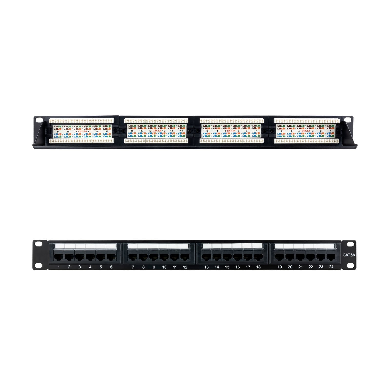 Nanocable Panel Parcheo 24 Puertos Cat.6a Utp 19 1u - Negro