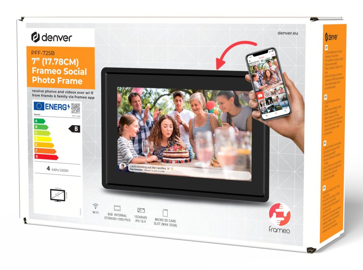 Marco Digital Denver Pff 725b Photoframe 7" Wifi