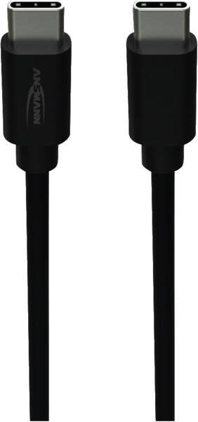Ansmann Usb Typ-C Zu Typ-C Daten Und Ladecable (Negro, 2,0 Meter, Laden Mit Bis Zu 60 Watt) 1700-0208