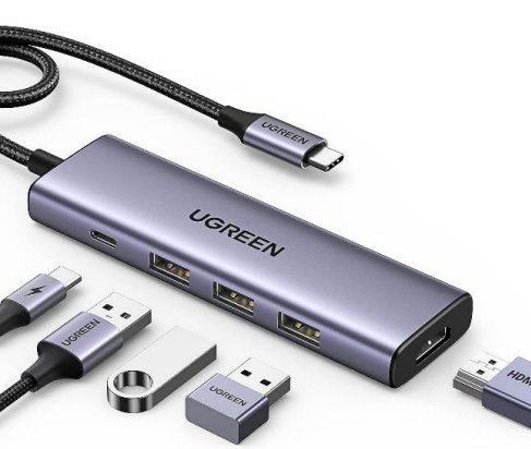 EAN 6941876215966 - Ugreen 15596 base para portátil y replicador de puertos Alámbrico USB 3.2 Gen 1 (3.1 Gen 1) Type-A + Type imagen 1