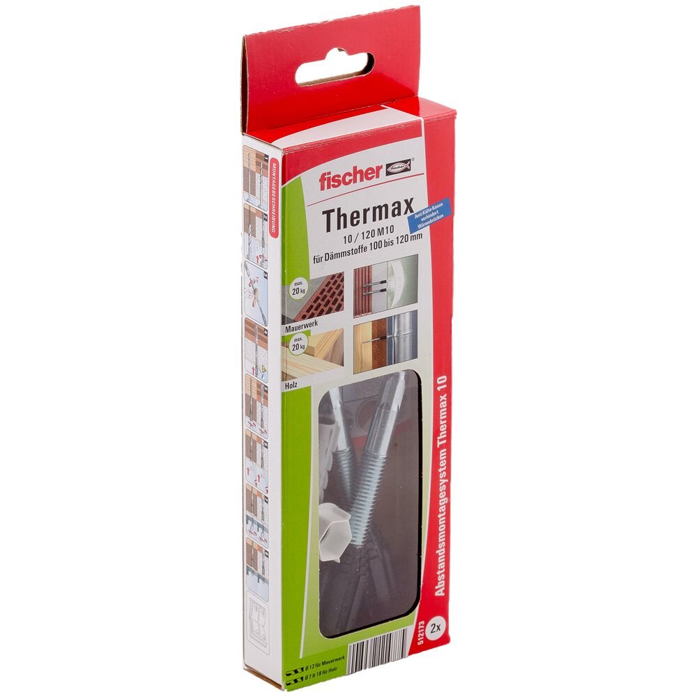 Sistema De Montaje A Distancia Fischer Thermax 10/120 M10 B, Tacos (2 Piezas) 512173