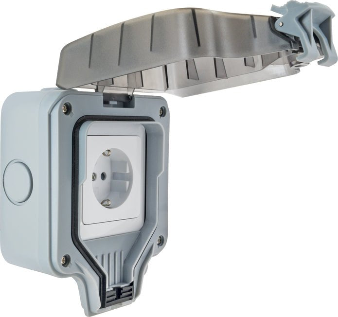 Schwaiger Aussenmeckdose Ip66 1-Fach Schuko-Unterputzdose