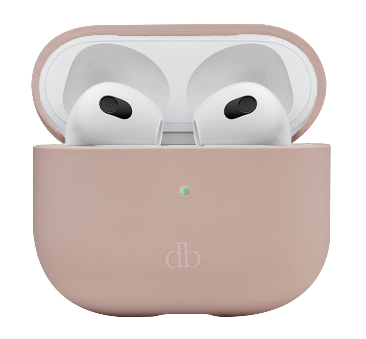 Dbramante1928 Costa Rica - Bolsa Fr Inalámbrico Kopfhrer - Recycelter Plástico, Silicona - Rosa Sandfarben - Fr Apple Airpods (3. Generation)