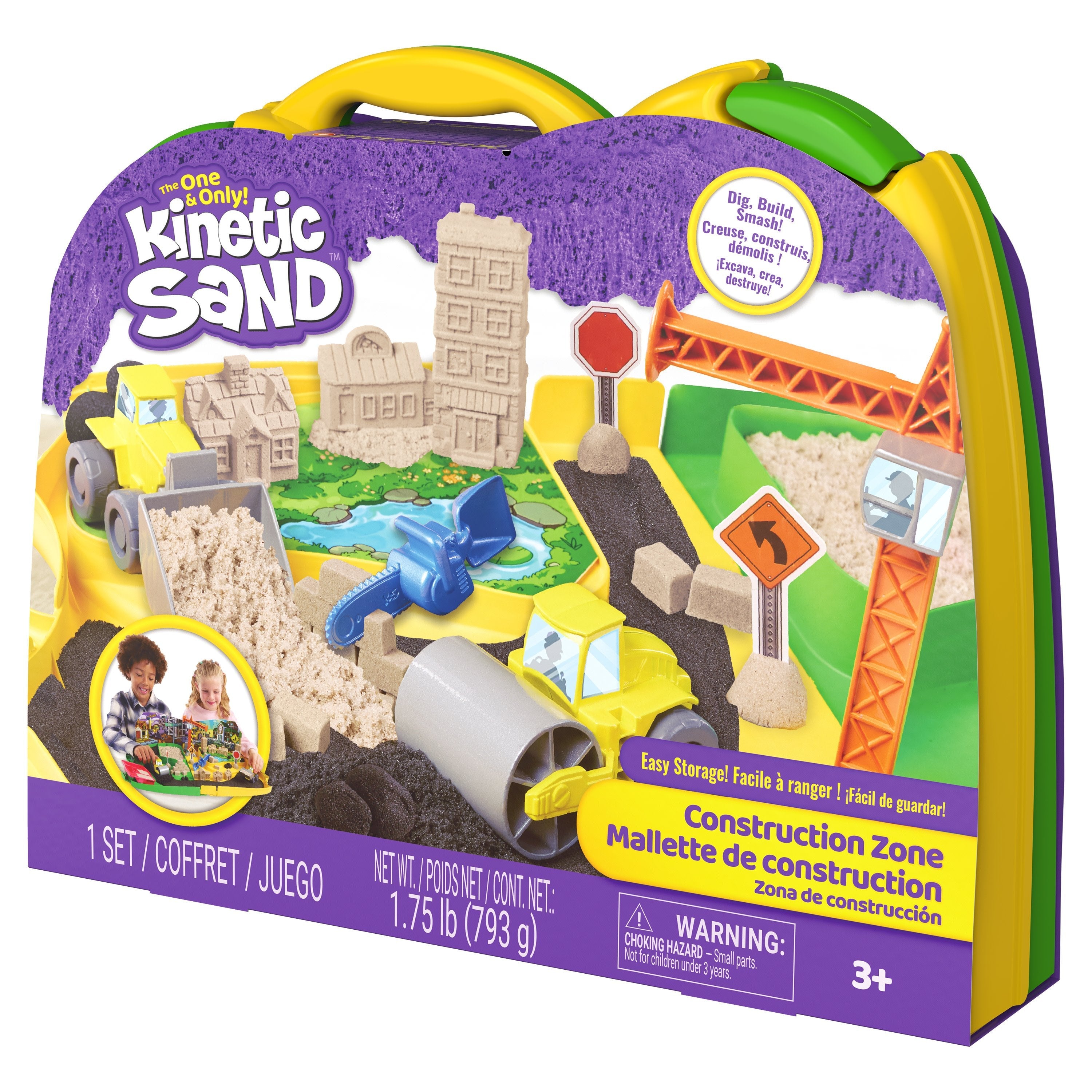 Spinmaster Kinetic Sand - Deluxe Baustellen-Koffer 6075775