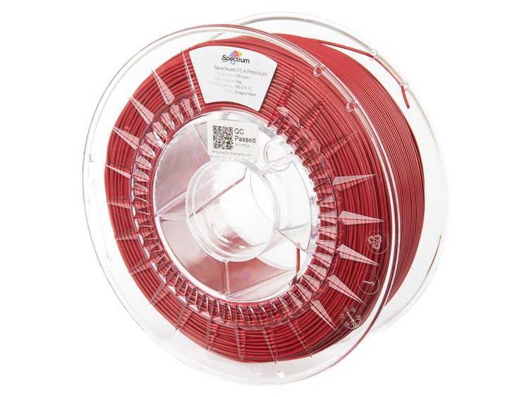 Spectrum 3d Filament / Pla Premium / 1,75mm / Dragon Rojo / Rojo / 1kg
