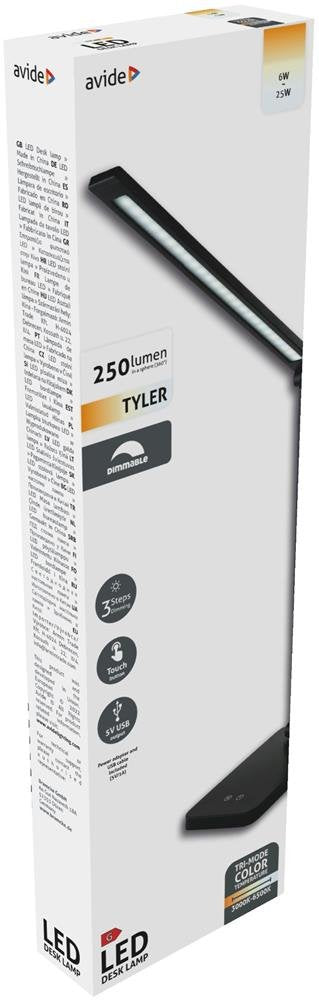 Avide Led Tischleuchte Tyler Negro 6w 250lm