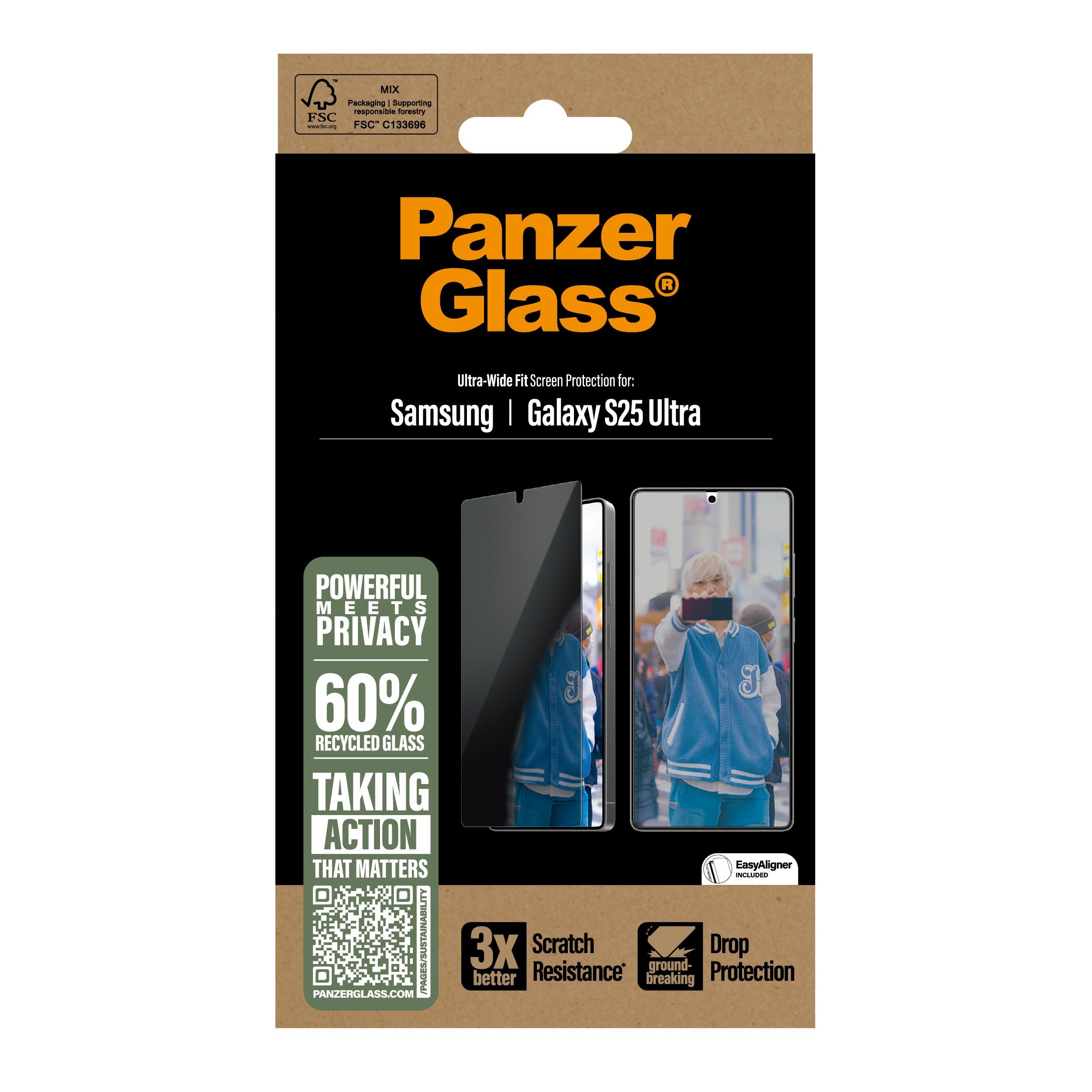 EAN 5715685017377 - PanzerGlass ® Privacy Screen Protector Samsung Galaxy S25 Ultra | Ultra-Wide Fit Protector de pantalla 1 imagen 3