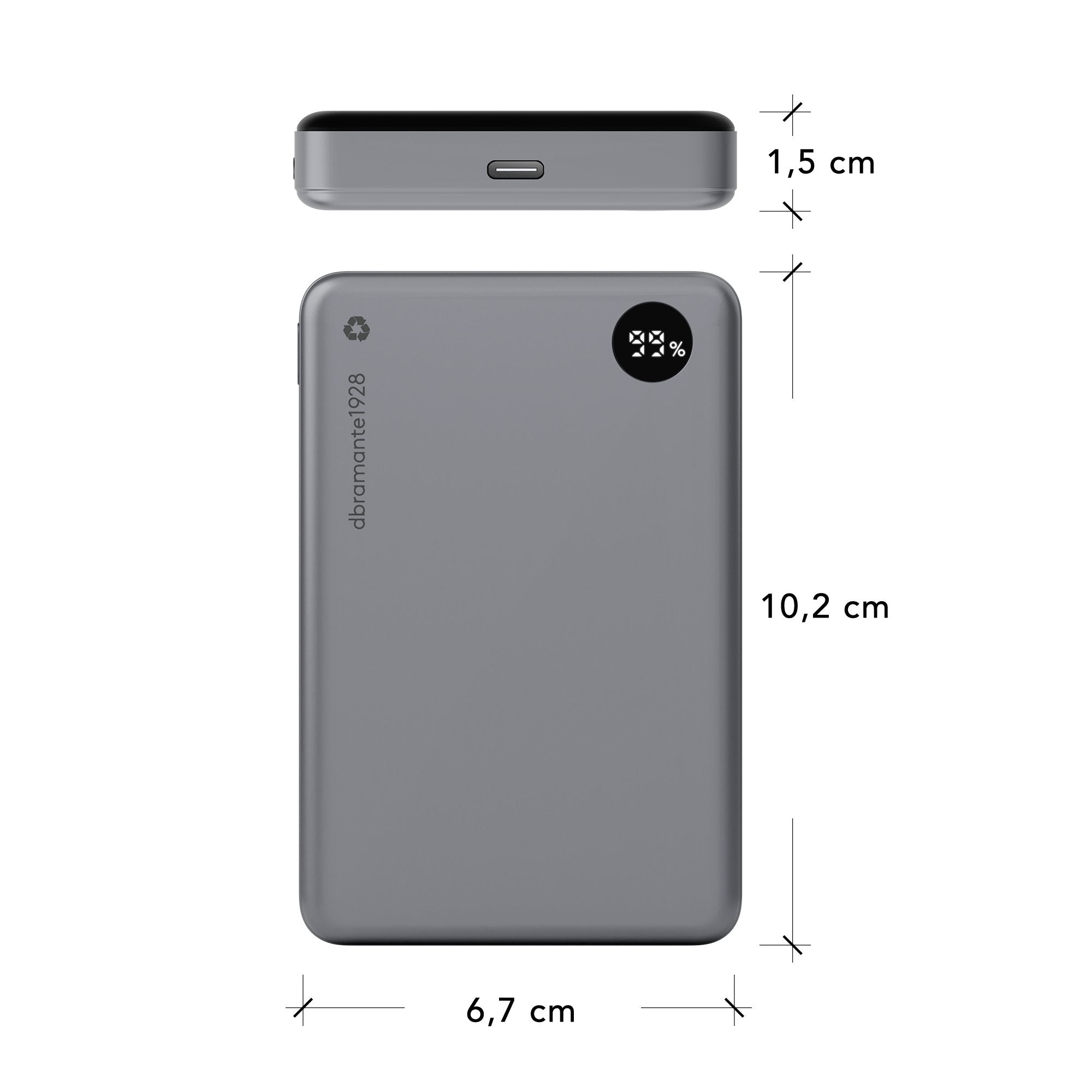 EAN 5711428071781 - dbramante1928 CP10SLBL7178 batería externa 10000 mAh Cargador inalámbrico Gris imagen 4
