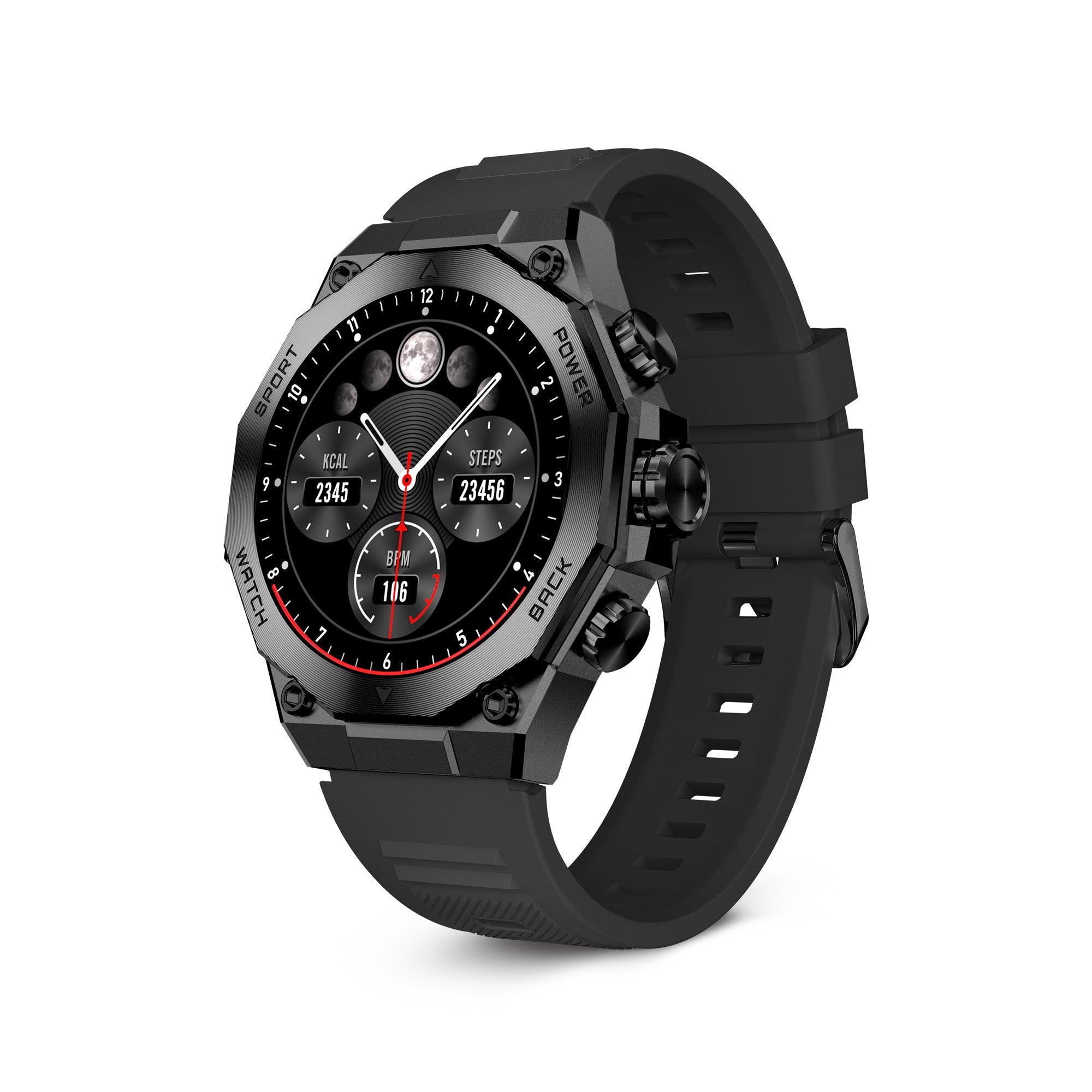 Ksix Smartwatch Titanium - Ritmo Cardiaco - Control De Sueño - Color Negro