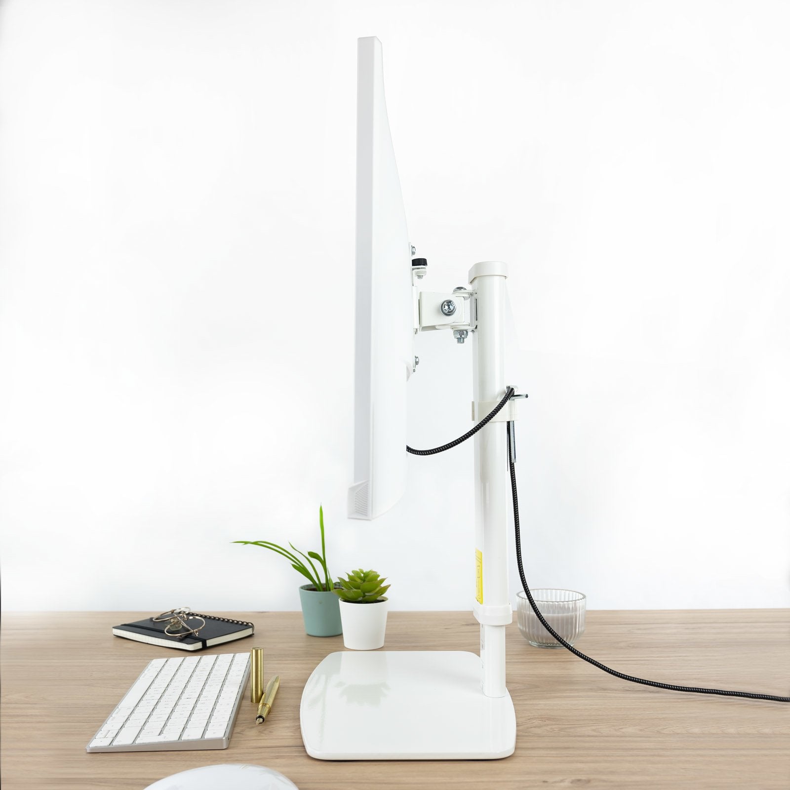 Tooq Soporte Mesa Pantallas Giratorio Inclinacion 17-27" - Blanco