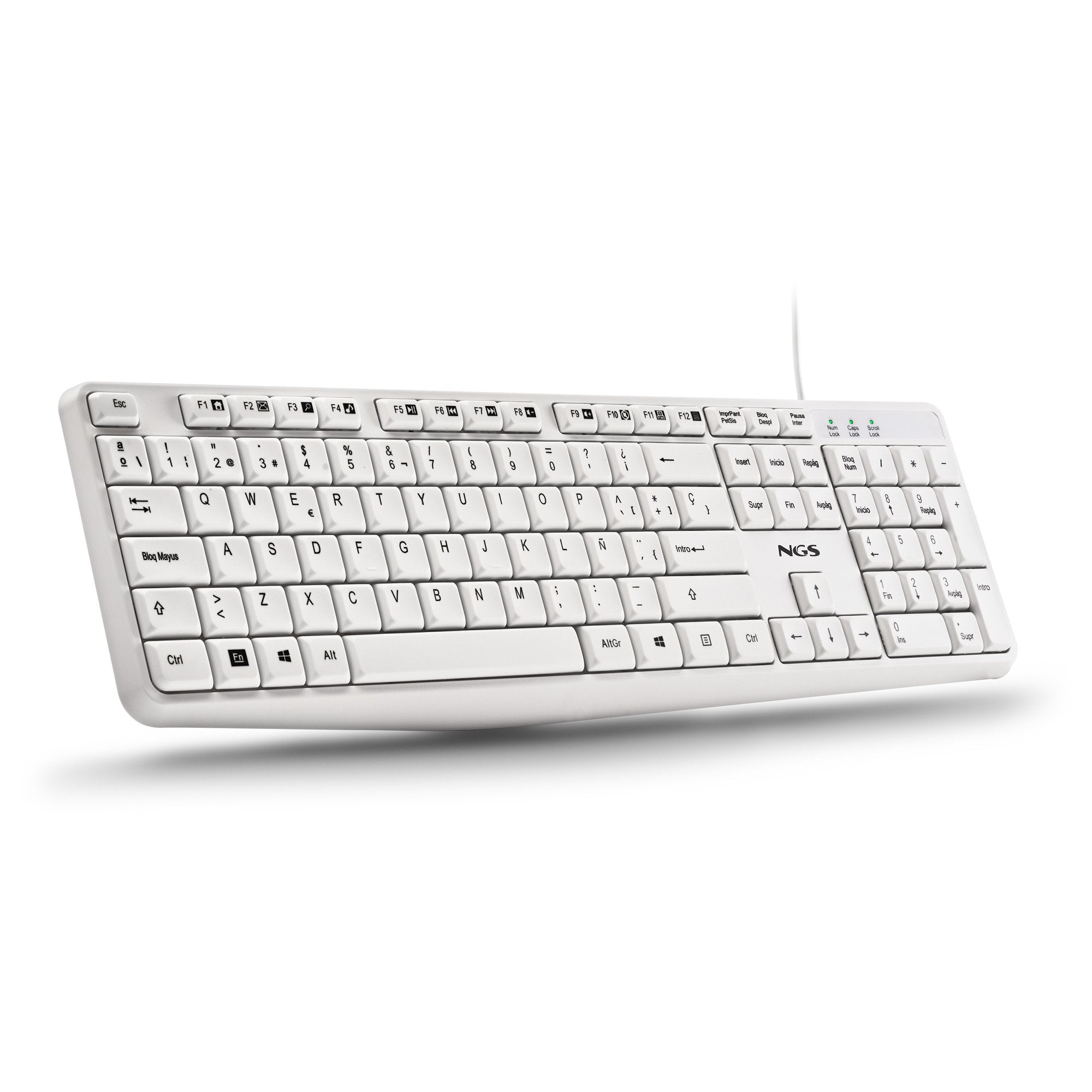 EAN 8435430628319 - NGS HERITAGE teclado Universal USB QWERTY Español Blanco imagen 5